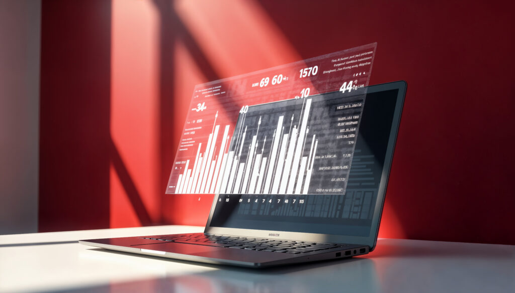Abstract technologiebeeld bij een artikel over digitale marketing